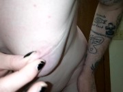 Wet Sounds Trans FTM Big Ass Clapping POV Face Sitting POV Nipple Play and Masturbation