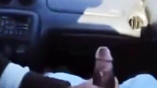 BBC gets a handjob in the car