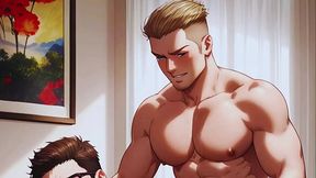 Young Nerd Twink Giving His Ass To His Coworkers. Anime Hentai