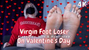 Virgin Foot Loser Broken Up With And Humiliated On Valentine's Day - 4K - The Goddess Clue, I Found Your Feet Pics And Discovered You're A Virgin, I'm Breaking Up With You, Loser Reality Check, Ruthless Foot Humiliation, Cruel Ex-Girlfriend, Pity JOI