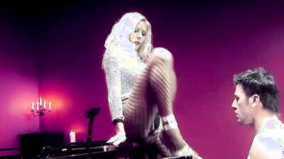 Michelle Thorne wears mesh lingerie to turn on her sex partner