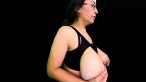 Nipple Clamped &mdash;  Bouncy Breasts Thrust