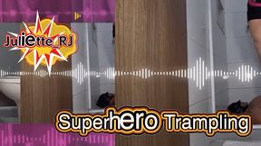 Juliette_RJ Hard Trampling a SuperHero in the bathroom - HARD TRAMPLING - BBW QUEEN - FOOT FETISH - SUPERHERO