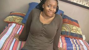 Interracial BJ from Thick Ebony Babe