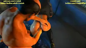 Wonder Woman Gets Rough 3D Anal Fisting & Gaping Creampie