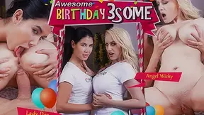 Lady Dee & Angel Wicky in Awesome Birthday 3Some - HoliVR