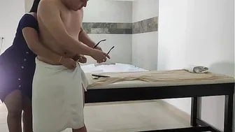 recording video with big ass latina masseuse