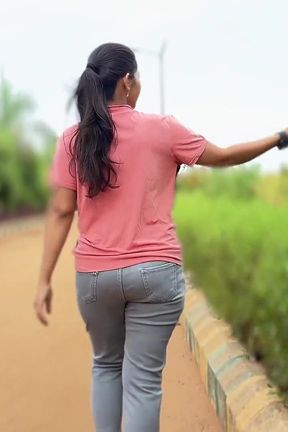 First Time Meeting in Park Girlfriend Jeans and Top Hot Sexy