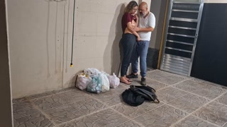 College students skip class and have sex behind the school.