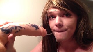Sissy Erica's Dildo Blowjob 2