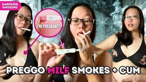 DARKSIDE Smoking Asian: Preggo MILF Chainsmoking for Two + Nude Masturbation Cum