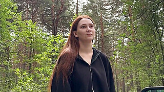 I Helped Redhead Sporty Chick in The Forest