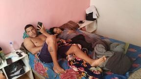 Sweet jasmine santanna sits with her ass on Leo ogre's cock.