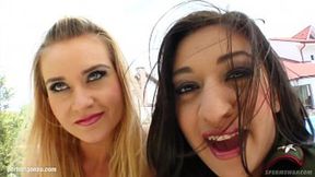 Selena - Angel takes sperm in mouth &mdash;  shares it in hot Sperm Swap trio