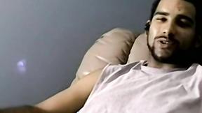 ”Ebony amateur making his sweet prick spray spunk”