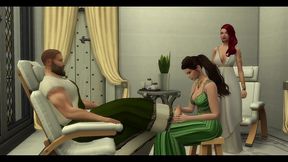 the blissful simmers_sims in rome bath house sex day