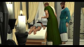 the blissful simmers_sims in rome bath house sex day