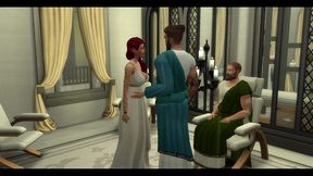 the blissful simmers_sims in rome bath house sex day