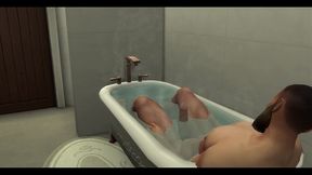 the blissful simmers_sims in rome bath house sex day