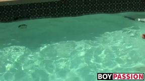 Twink blows his man before being bent over and analrailed