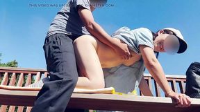 Married couple gets naughty outdoors