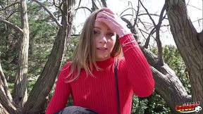 GERMAN SCOUT - SKINNY TEEN EMILY TALK TO FUCK AT STREET CASTING