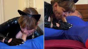 Granny Catwoman Sucks Superman'_s Cock!