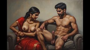 Desi stepmom teaches her stepson to fuck and creampie