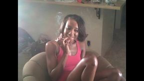 kiki petite ebony non-nude sfw smoking clips