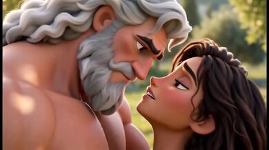 Zeus Overpowers Europa on the Island With His Thicc Cock Till She Loses Control and Comes Frontal