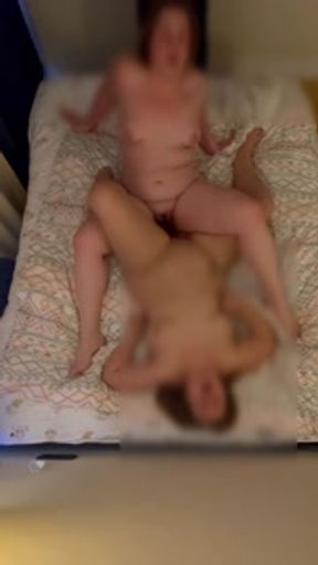 Romantic Lesbian Morning Sex/ LOUD MOANING/ SCISSORS