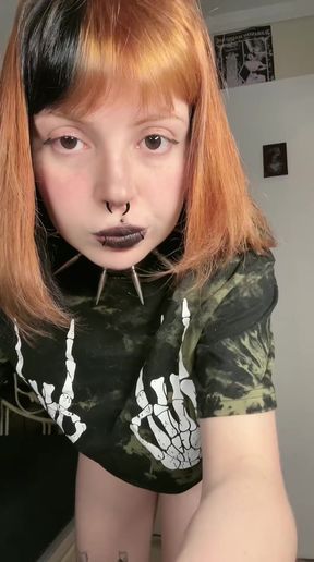 Gothic punk rocker