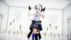 hoshimachi suisei undress dance hololive hentai vtuber rabbit hole song mmd 3d white hair