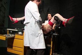 Fucked by creepy doctor in gyno chair