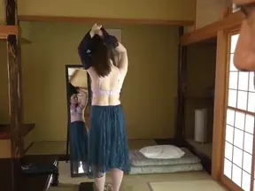 Tempting Curvy Japanese Mom Tossed Over Couch for Steamy Son Fuck Fest