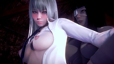 Futa Sofia Valmet is fucking Koko Hekmatyar standing up - Jormungand Hentai Parody