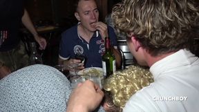 Straight boy fucking a gay in restaurant