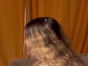 Sex Slave gives out extreme blowjob