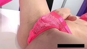Wet & Puffy Leidy De Leon Savoring Hot Pink MILF Action at Her Dining Table