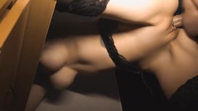 Fucking and Cumming on My Girlfriend's Perfect Natural Tits