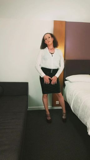 Sexy secretary teases boss