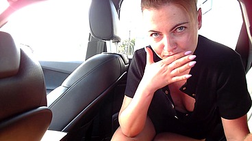 For Money Hot Blowjob From Stranger In The Parking Lot With Cum Swallowing