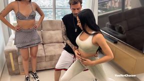 Two Hot Venezuelan Girls Fuck Their Personal Trainer