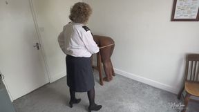 Miss Naiirobii's first ever 18 cold cane strokes part 2 caning