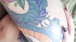 Skank Strokes her Body and Plays with her Holes