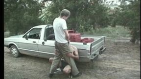 Throbbing Cock Deepthroat Outdoors - Bulging Throat and Ass Licking Frenzy