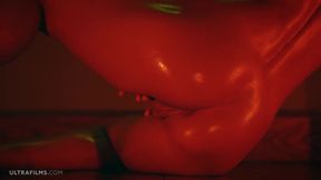 Ukrainian beauty Sybil wets her fingers and rubs her pussy