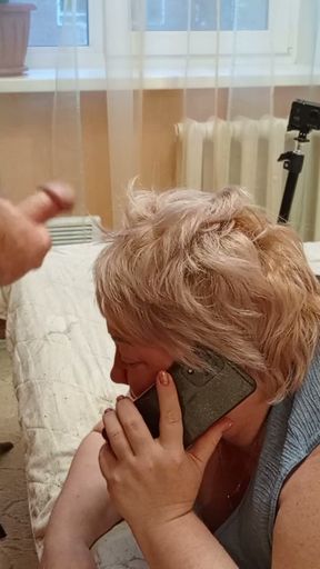 for ignoring my dick, I cum on my stepmom's head   Clip 1