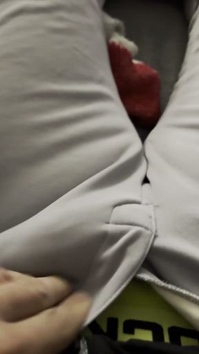 Soldier Jerking off in baseball pants after a morning game wearing a yellow jock!   Clip 2