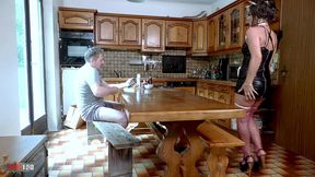 anal sex in the kitchen with amazing young british slut princess barbie maddy